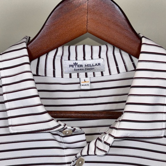 Peter Millar Mens Polo Size L - Picture 2 of 4